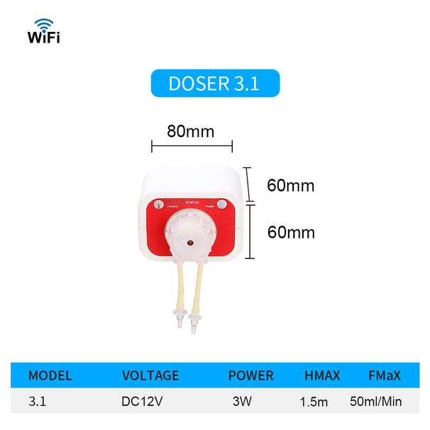 Pompa de titrare DOSER3.13.4 2.4 Funcția WIFI poate fi acționată manual de către telefonul mobil cu precizie ridicată_voghion.com