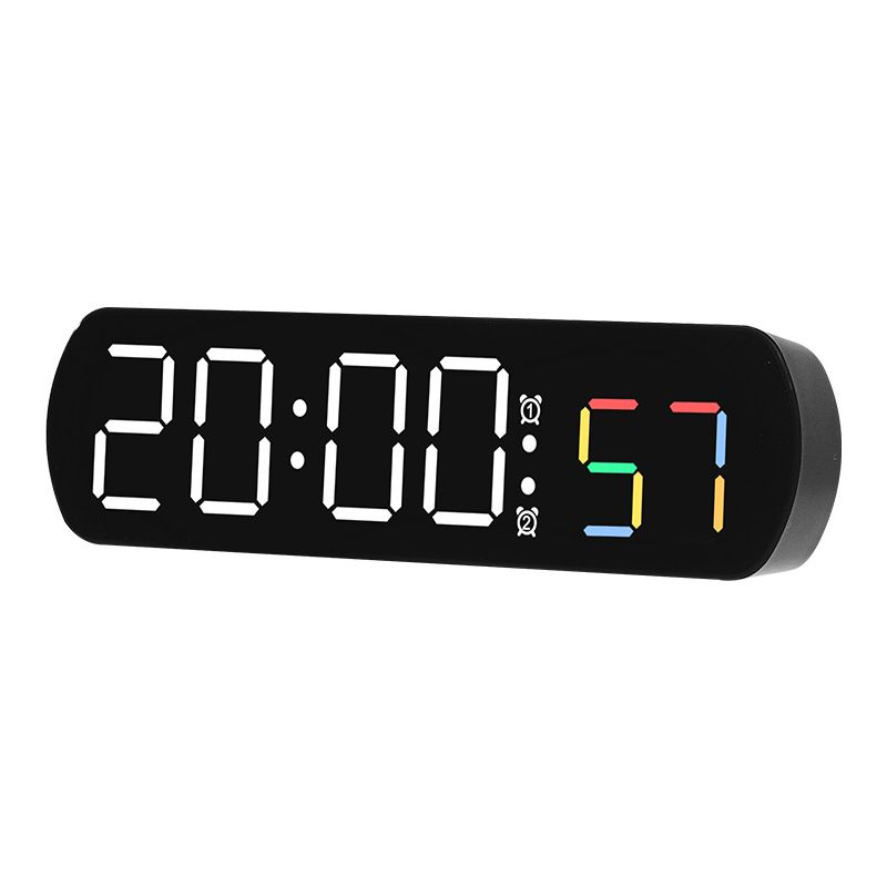 Minimalist Electronic Creative Multifunctional LED Alarm Temperature Jumping Seconds Display Countdown Bedside Clock_voghion.com