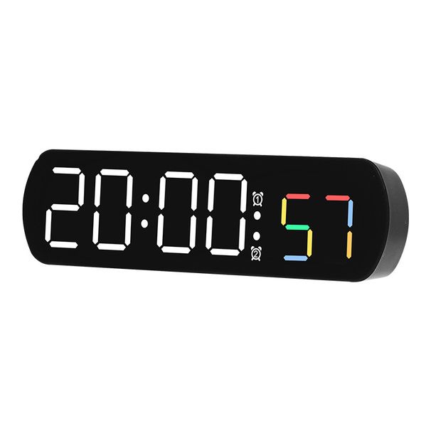 Minimalist Electronic Creative Multifunctional LED Alarm Temperature Jumping Seconds Display Countdown Bedside Clock_voghion.com