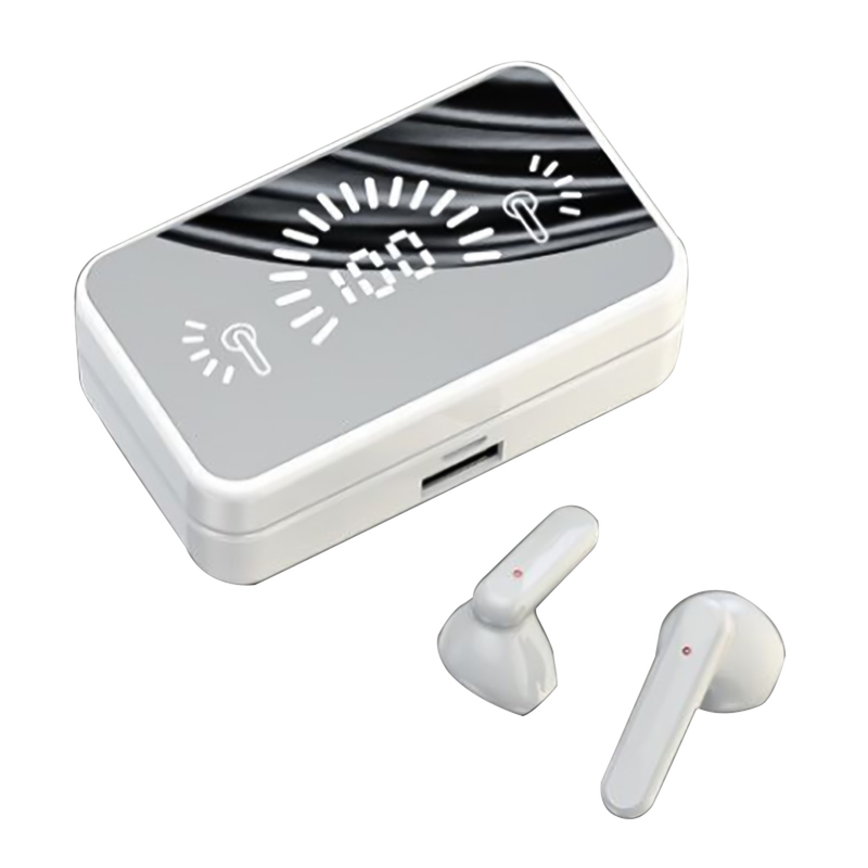S20 Headset Komfortabelt at bære LED Digital Display Ensfarvet Trådløs Bluetooth-kompatibel In-ear øretelefon til sport_voghion.com