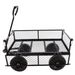 (Black Solid Wheels Wagon Cart) Solid Wheels Tools Cart Wagon Cart Garden Cart Trucks Make It Easier To Transport Firewood_voghion.com