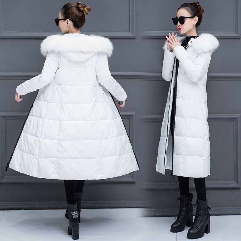Langer Daunenmantel für Damen mit abnehmbarer Kunstpelzkapuze, Winterjacke in Übergröße für kaltes Wetter, stylischer Oversize-Parka mit Taschen_voghion.com