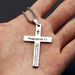 Cross Titanium Steel Pendant Personality Men's Unisex Style Long Sweater Chain Necklace Accessory_voghion.com