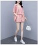 Audday Plus Size Women's Outfit 2025 Summer New Style Slimming Elegant Canotta Blazer e Shorts Set Tre Pezzi_voghion.com