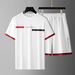 Herrenbekleidung Neuer hochwertiger zweiteiliger Sportanzug für Herren mit 3D-Digitaldruck, T-Shirt, Rundhalsausschnitt, Kurzarm-Shorts-Anzug_voghion.com