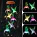 Neu Outdoor Solar Wind Chime Licht LED Bunte Gradienten Kolibri Rot Shell Kleine Bunte Vogel_voghion.com