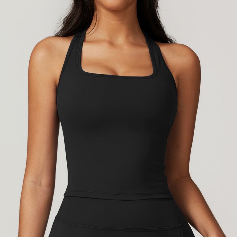 Roupas femininas escovadas em formato de I, lindas costas, colete esportivo feminino, justo, secagem rápida, casual, corrida, fitness, roupa de ioga_voghion.com