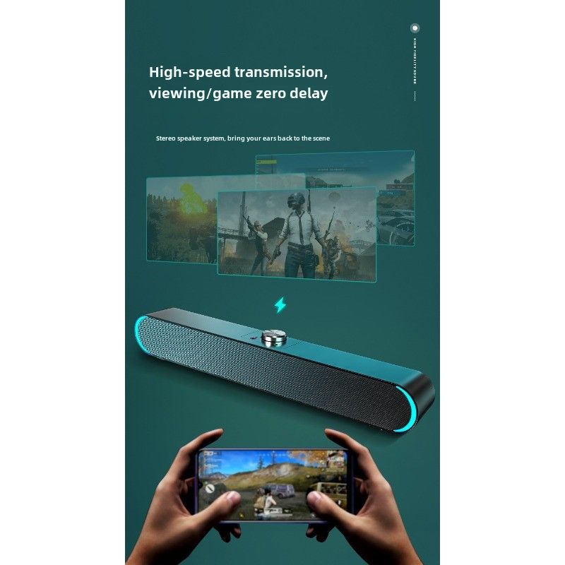 Computer stereo with microphone function notebook mini small speaker long multimedia bluetooth subwoofer_voghion.com