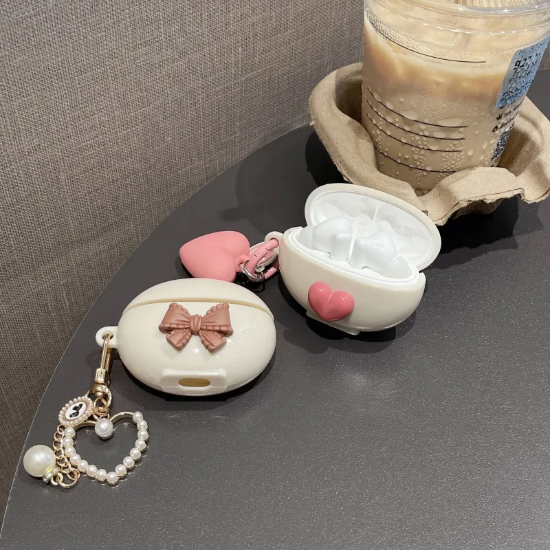 Heart Pattern Earphone Cases with Bracelet for HUAWEI FreeBuds 5i SE2 Lenovo HT38 LP40 AirPods Protective Cover Headphone Accessorie Protective Box_voghion.com