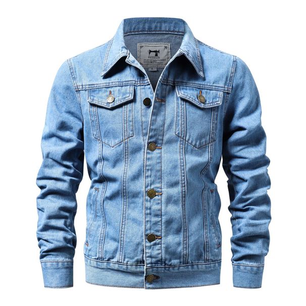 Men's Clothing Denim Jacket Cotton Casual Slim Jacket Men's Denim Jacket_voghion.com