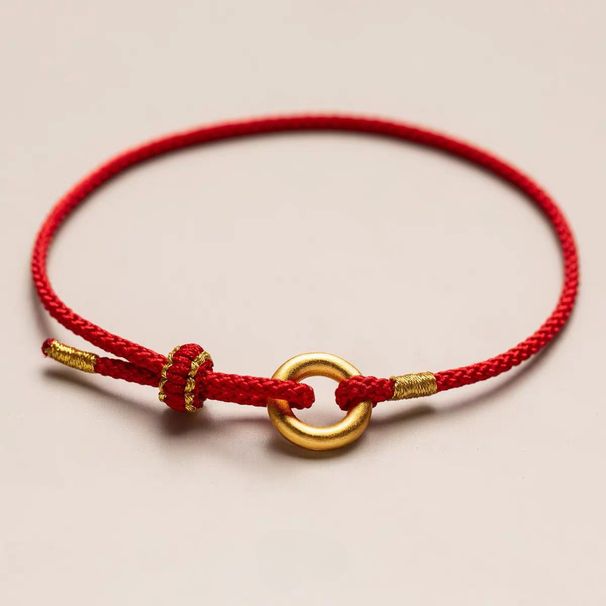 New Cute Handmade Woven Zodiac Year Red String Beads DIY Chinese Simple Thread Bracelet Finished Product_voghion.com