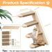 DIY Frame Wooden Linen Rope Scratching Wall-Mounted Post Cat Climbing Toy_voghion.com