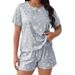 Women's Sleepwears Summer T Shirts And Shorts Plus Size Women's Pajamas Plus Size Home Clothes Suits_voghion.com