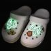 Luminous Letter Series Hole Shoe Buckle Shoe Flower PVC Soft Rubber Shoe Accessories_voghion.com