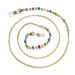 Corda per appendere occhiali in cristallo colorato, tracolla in metallo e rame, catena antiscivolo per maschera_voghion.com