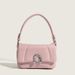 Borsa a tracolla trapuntata alla moda per donna - Elegante mini borsa a tracolla con chiusura magnetica, piccola borsa a mano in rosa, nero e bianco_voghion.com