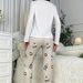 Spring And Autumn Simple And Comfortable Pajamas Set Women's Long-sleeved Top And Trousers Two-piece Set_voghion.com