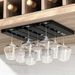 No Tools Stemware Wall Display - Reinforced Plastic Cup Holder For Kitchen/Bar, Space-Saving Wine Glass Storage Rack_voghion.com