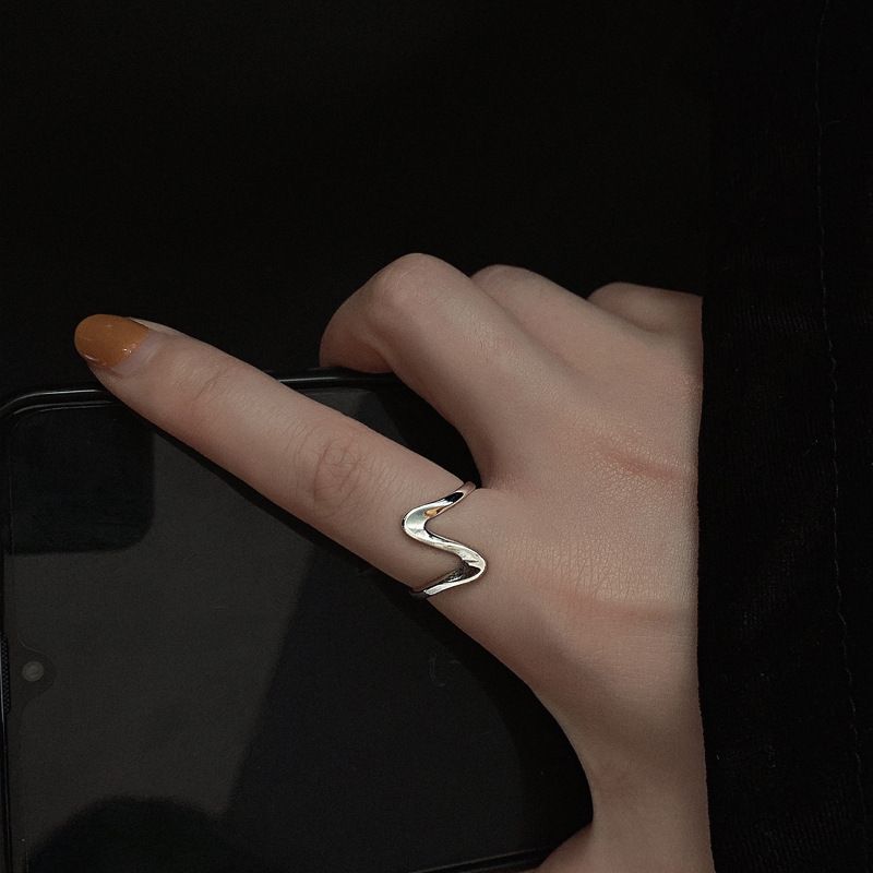 Korean Style Retro Irregular Opening Ring for Women - S Sier_voghion.com
