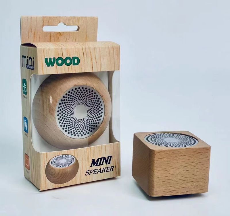 Wooden Bluetooth Speaker - Portable Mini Speaker With Deep Bass & Retro Design (Handcrafted Solid Wood, Wireless Audio Gift)​_voghion.com
