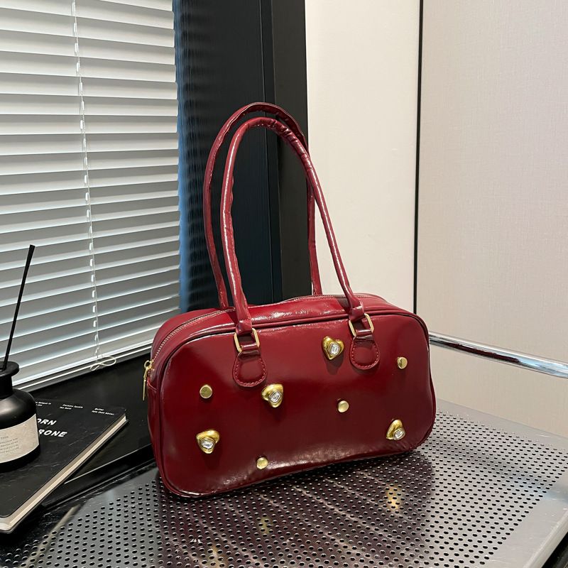 Borsa a mano monospalla da ascella, alla moda, di alta qualità, con design a cuore piccolo, stile nuovo e personalità, grande capacità._voghion.com