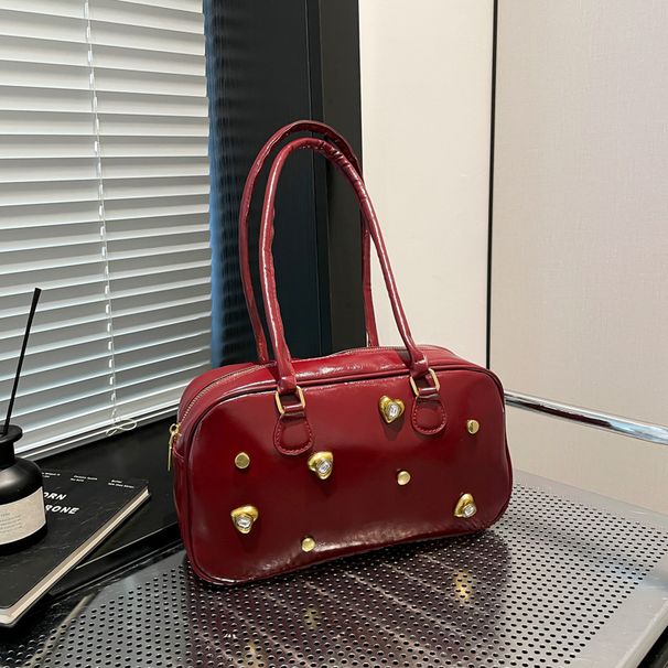 Borsa a mano monospalla da ascella, alla moda, di alta qualità, con design a cuore piccolo, stile nuovo e personalità, grande capacità._voghion.com