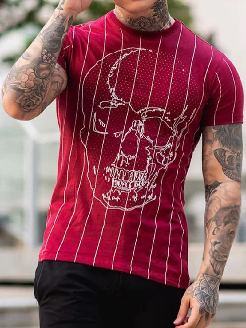 Men's Clothing Summer Style Digital Printing Short-sleeved Round Neck T-shirt_voghion.com
