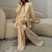 Fashion Casual Women's Blazer Set Elegant Sequin Top And Pants_voghion.com