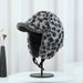 Korean Style New Autumn Winter Leopard Print Plush Lei Feng For Women Outdoor Cycling Warm Skiing Ear Protection Hat_voghion.com