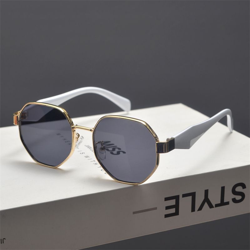 Large Frame Polygonal Round Sunglasses Men's And Women's Full Frame Fashion Sunglasses_voghion.com