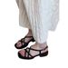 Lancui~ Square Toe Cross Strap Sandals For Women, Summer Outdoor Wear, Stunning And Comfortable, Perfect With Dresses,_voghion.com
