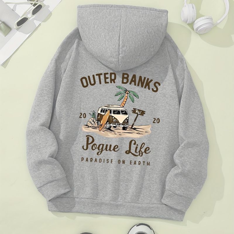 Car Print Hoodie – Vintage Auto Graphic Pullover With Kangaroo Pocket (S-XXXL) – Unisex Casual Streetwear_voghion.com