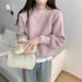 Kurzer Strickpullover im Vintage-Stil im japanischen Stil, lockerer, übergroßer Pullover für Damen, weiches, lässiges Langarmoberteil_voghion.com