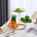 Handcrafted European-Style 3-Tier Metal Fruit Basket - Elegant Multi-Purpose Display Stand For Home & Commercial Use (Gold/Black)_voghion.com