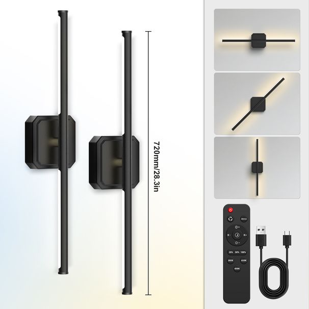 Dual Color Wall Light - Plug-in Cordless LED Wall Lamp For Bedroom & Staircase, 3000K-6000K Adjustable, Modern Slim Design_voghion.com