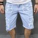 2025 New Jeans With Holes Loose Fitting Trendy Men's Casual Shorts, And Capris_voghion.com