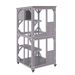 Cat House Outdoor, 3-Tier Large Catio, Cat Enclosure With 360° Rotating Casters, 2 Platforms, A Resting Box And Large Front Door, 29.9 X 34 X 64.1_voghion.com