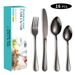 Set di stoviglie occidentali in acciaio inossidabile, coltello da bistecca, forchetta e cucchiaio, set da 16 pezzi, coltello, forchetta, cucchiaio e cucchiaino, set regalo_voghion.com