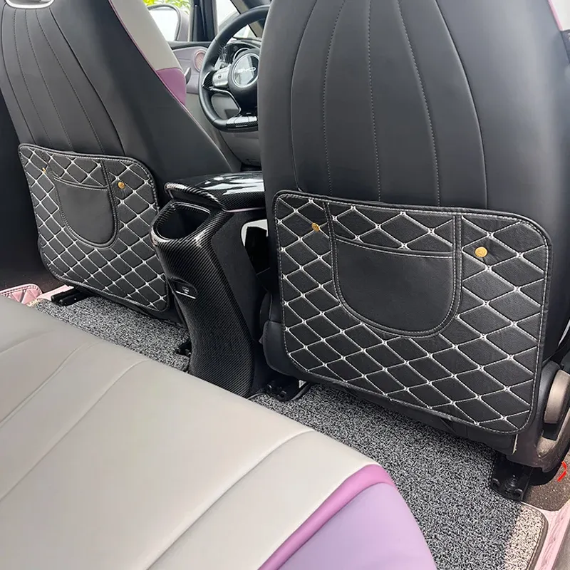 Für BYD Dolphin Surf M9, 2 Teile/satz Auto Anti-Kick-Matten Leder Auto Sitzlehne Kick Protector Abdeckung Anti-Schmutz-Pad Auto Zubehör_voghion.com