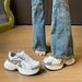 New Dad Women Spring Student Sports Running Casual Shoes Thick Bottom Heightening_voghion.com
