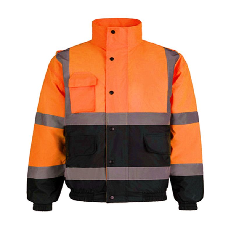 Giacca da lavoro da uomo, da cantiere, riflettente, impermeabile, spessa e calda, per autunno e inverno_voghion.com