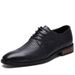 Chaussures habillées décontractées légères à lacets en cuir pour hommes, chaussures de travail professionnelles_voghion.com