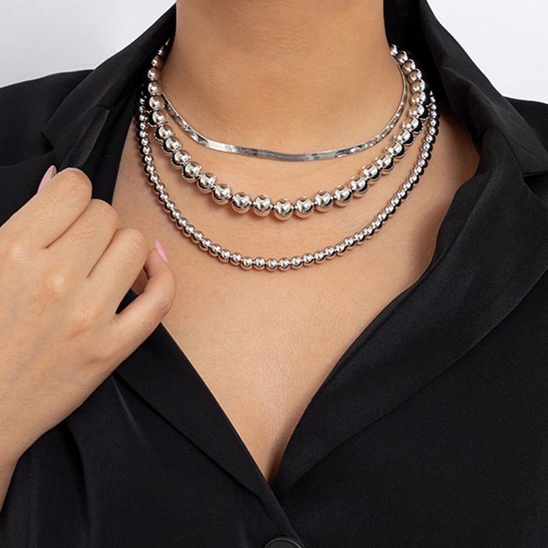 Collana con clavicola piatta a forma di serpente, stile punk retrò, per donna, fatta a mano, con perline_voghion.com