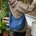 Borsa a tracolla pieghevole in tela da donna, in denim, per cellulare, multifunzionale, con spallacci regolabili, per ragazze e donne, alla moda_voghion.com