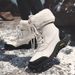 Women's Outdoor Winter Boots With Fur Lining - Lace Up Ankle Snow Shoes For Women Plus Size Available_voghion.com