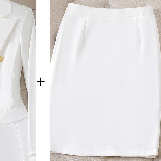 Dámské oblečení bílý módní formální oblek luxusní temperamentní oblek ve stylu bohyně_voghion.com