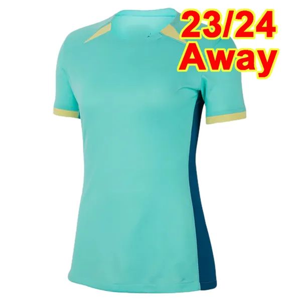 2023 24 AUSTRALLA HRUSTIC Fotbollströjor för herrar Landslaget MABIL LECKIE LAREN MOOY BOYLE Hemma Borta Blå fotbollströjor_voghion.com