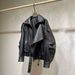 Lamb Foam Leather Motorcycle Jacket Loose PU Leather Jacket Oversize 2024 New Simple Early Autumn Jacket_voghion.com