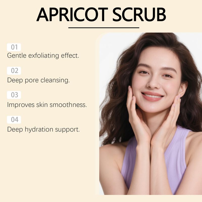 OCEAURA Apricot Gentle Facial Pore Cuticle Refreshing Moisturizing Cleansing Scrub_voghion.com