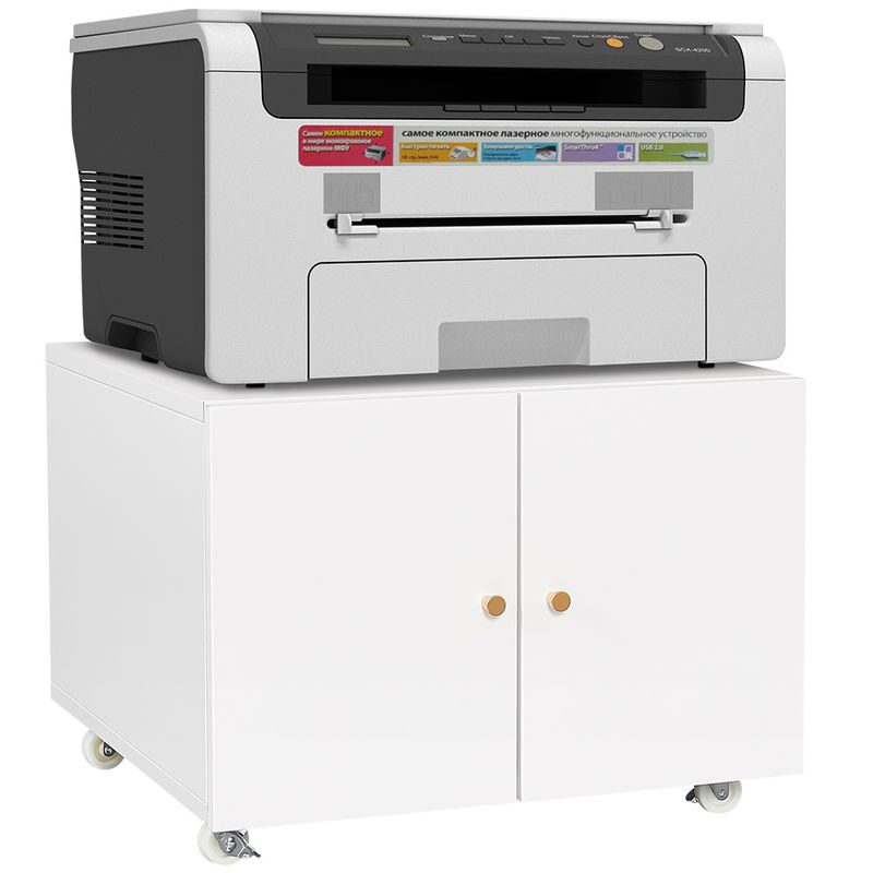 Office furniture Copier Cabinet white 2 door steel copier stand mobile pedestal file Printer Stand_voghion.com